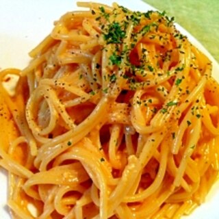 人参パウダーでまろやかなめらか〜なチーズパスタ